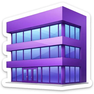 purple pickup point building sticker