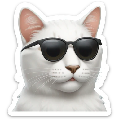 Cat with sunglasses sticker