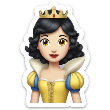 Snow white princess sticker