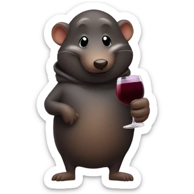 mole with wine sticker