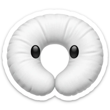 white Travel Neck Pillow sticker