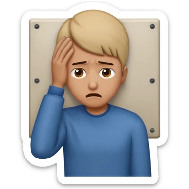 banging my head against the wall sticker