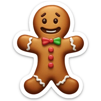Gingerbread man sticker