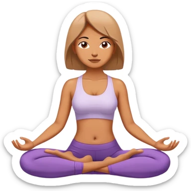 Woman doing yoga meditation sticker