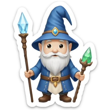 A gnome that is a wizard sticker