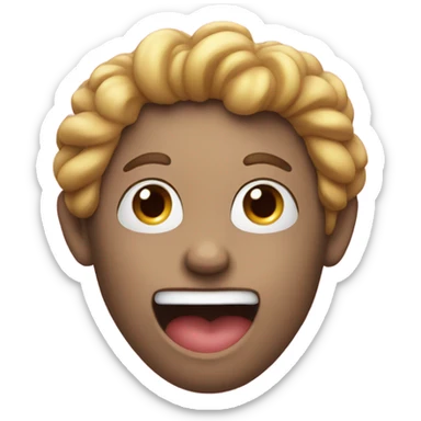 make emoji with big hear end big nose sticker