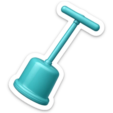 turquoise plunger sticker