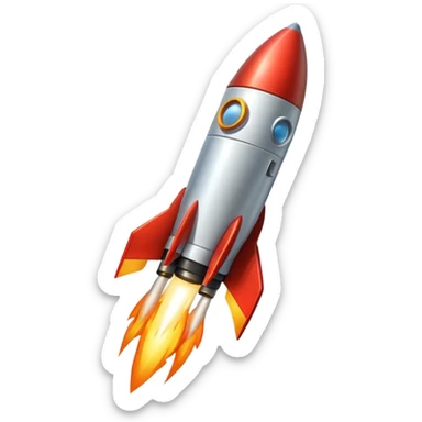 rocket sent to space sticker