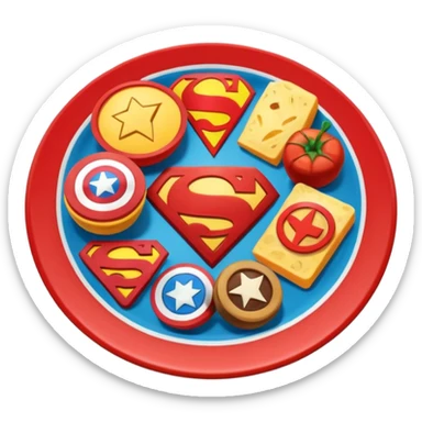 superhero food sticker