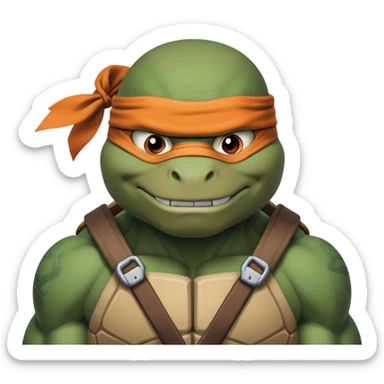 Hun from Teenage Mutant Ninja Turtles, muscular gang leader sticker