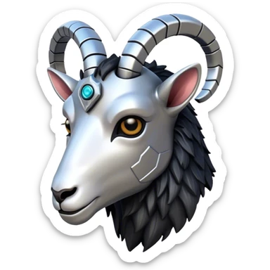 Cybernetic Ram(Goat) head  sticker