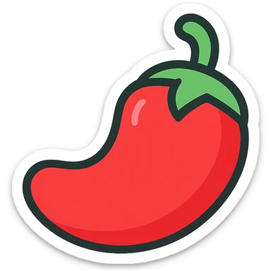 a fat chili pepper sticker