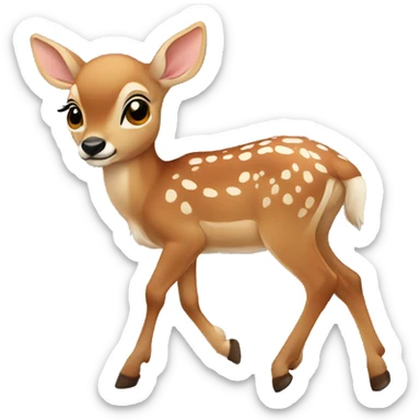 Fawn walking sticker