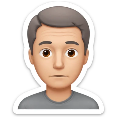 a man teacher, head is rotated 40 degrees, with an aching logo beside the neck sticker