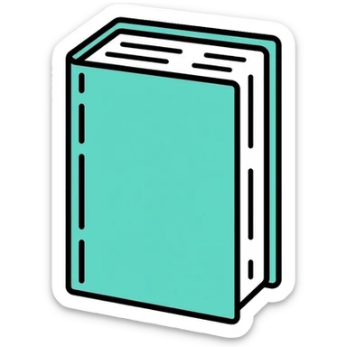 book with 008DA6 teal blue-green color cover sticker