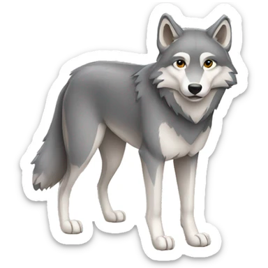 Gray Wolf Full Body sticker