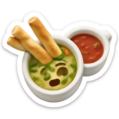 Olive Garden breadsticks and soup  sticker