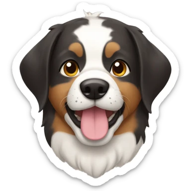 Un perro con sus amigos sticker