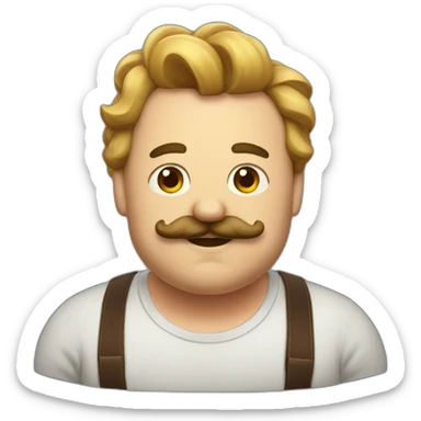 chet moustache fat sticker