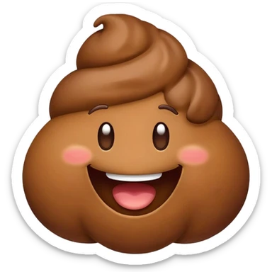 happy poop emoji, smiling sticker