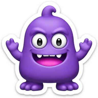 mcdonalds grimace the monster character sticker