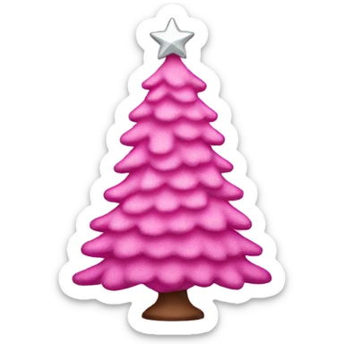 pink christmas tree sticker