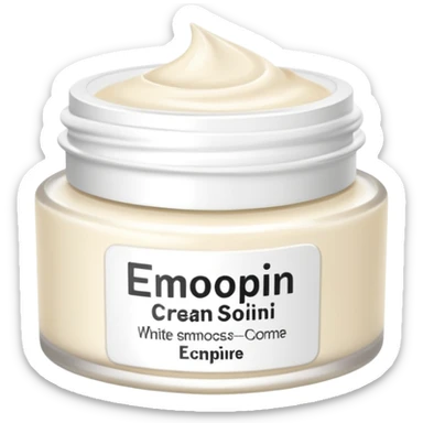 crème soin avec ecriture sticker