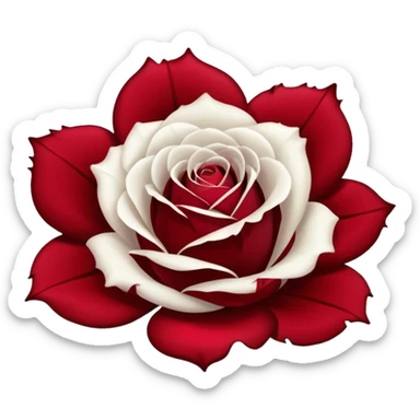white rose stained in blood sticker