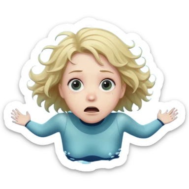 swimmer drowning  sticker
