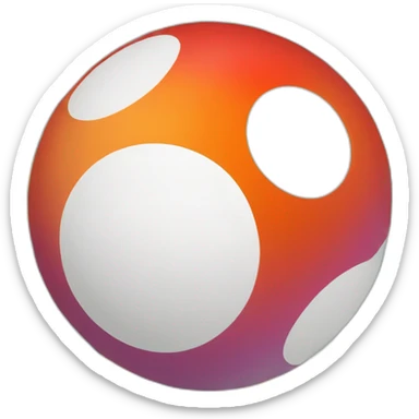 Gradient abstract billiard ball number 9 sticker