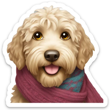 labradoodle-in-the-scarf sticker