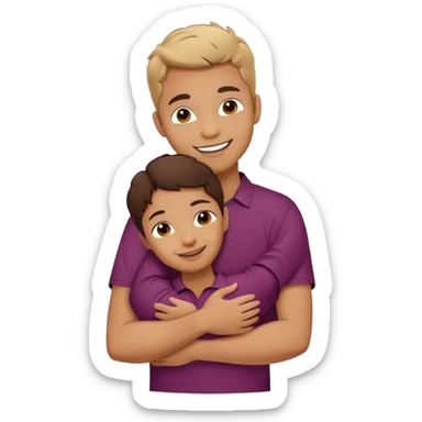 a smiling mulberry huging sticker