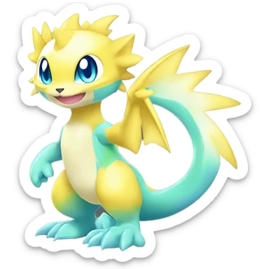 Batch of Shiny Colorful Sparkle-Fakémon-Pokémon-Adoptables Full Body sticker