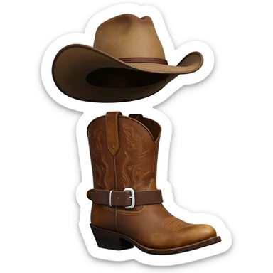 cowboy boots and hat sticker