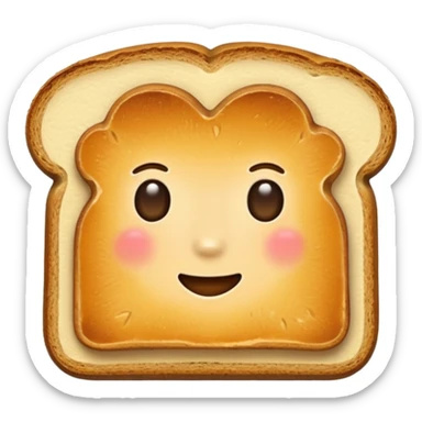 toast sans visage sticker