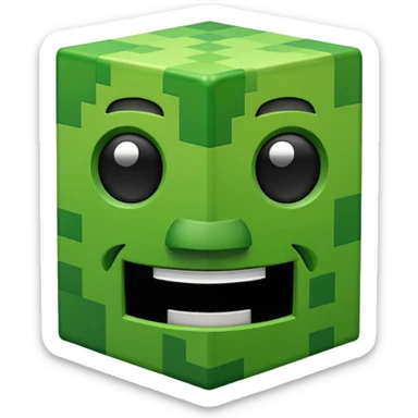Minecraft creeper emoji sticker