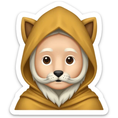 een dwerg met een groot hoofd sticker