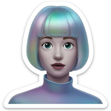 painting holographic sticker