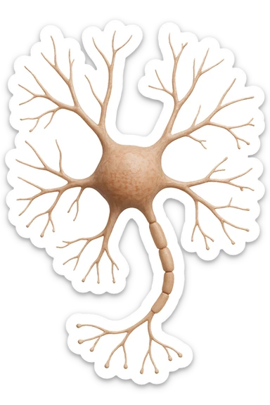 neurone umano anatomico iperrealistica in 3d sticker
