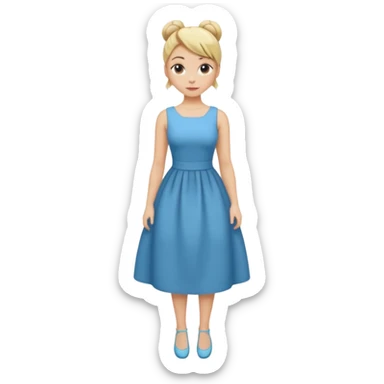  Dominatrix blonde hair in bun full body sticker