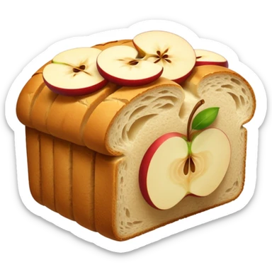 bread with apple slices inside emoji sticker