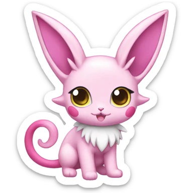 Kawaii Sylveon-Mew-Espeon-Pokémon full body sticker