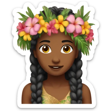 flower crown tropical sticker