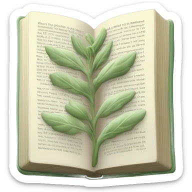 Open Light Sage green holy Bible with a light coloured gardens coming from the sides of the Bible  sticker