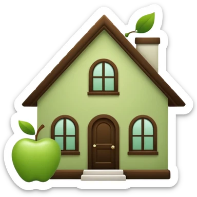 simple house icon on the Texas state silhouette, apple emoji style, no text sticker