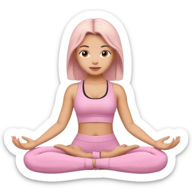 Latina yoga girl light pink clothes  sticker