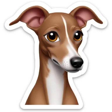 Red fawn italian greyhound sticker