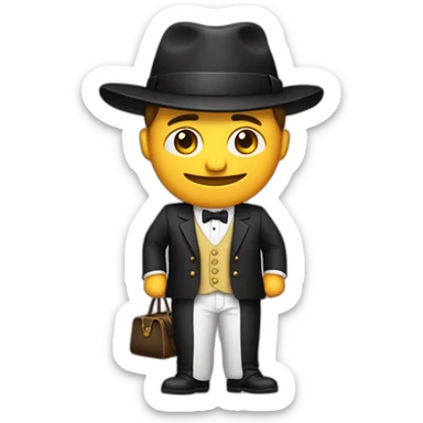 señor con ropa elegante y dinero sticker