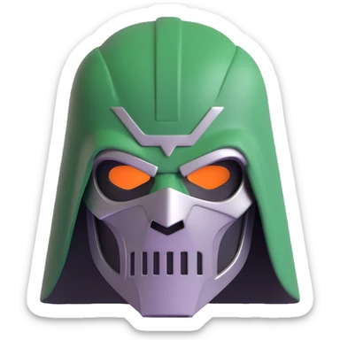doctor doom metal mask sticker