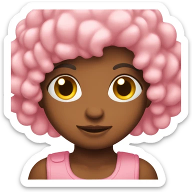 Cute pink emoji  sticker